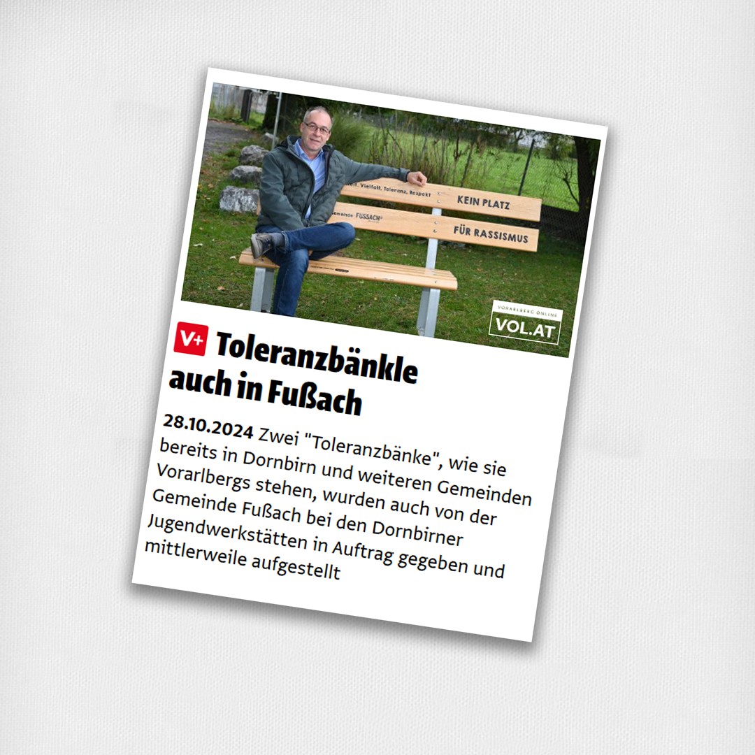 Toleranzbänkle auch in Fußach